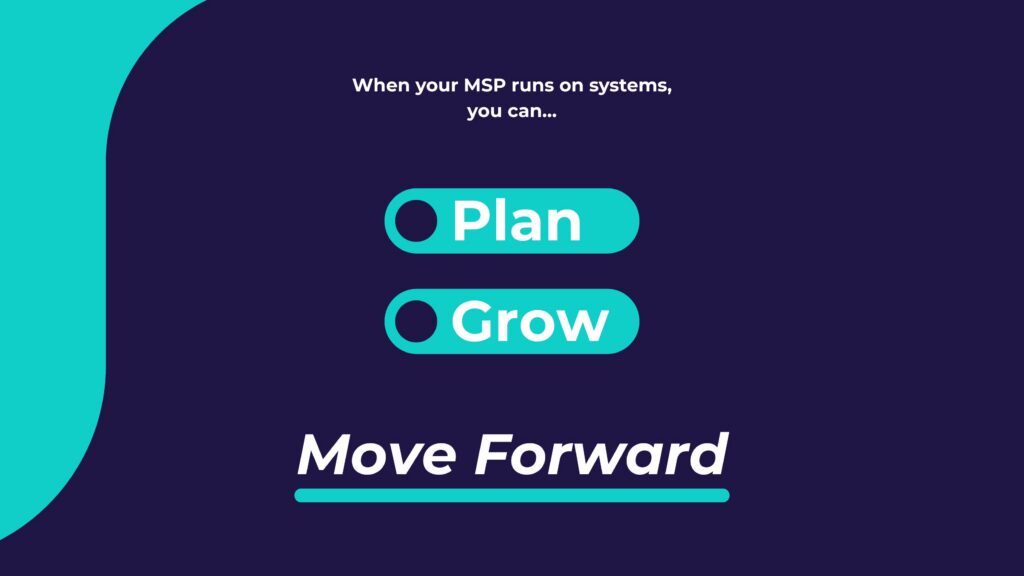 Illustration highlighting that standardized systems and predictable service delivery support stronger MSP valuation multiples.